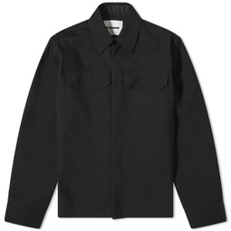 Jil Sander Wool Pocket Overshirt Black