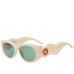 Casablanca Wave Sunglasses Cream & Gold