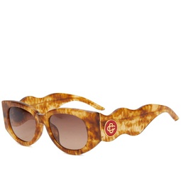 Casablanca Wave Sunglasses Gold & Brown