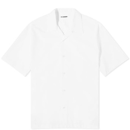 Jil Sander Short Sleeve Organic Cotton Vacation Shirt Optic White