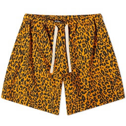 Palm Angels Leopard Shorts Orange