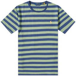 Polo Ralph Lauren Broad Stripe T-Shirt Outback Green & Light Navy