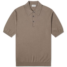 John Smedley ISIS Heritage Knit Polo Beige Musk