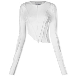 Sami Miro Vintage Long Sleeve Asymmetric T-Shirt White