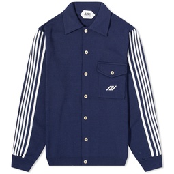 Autry Knitted Sporty Track Jacket Navy