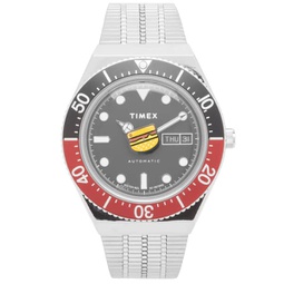 Timex x seconde/seconde/ M79 Automatic Watch Silver & Black