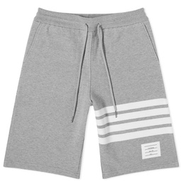 Thom Browne Engineered Stripe Sweat Shorts Light Grey