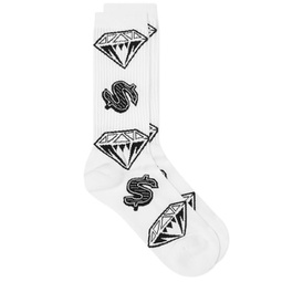 Billionaire Boys Club Diamonds & Dollars Socks White