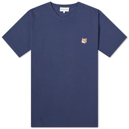 Maison Kitsune Fox Head Patch Regular T-Shirt Ink Blue