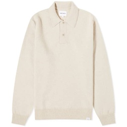 Norse Projects Marco Merino Lambswool Polo Oatmeal