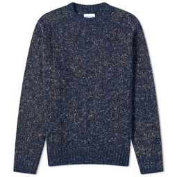 Norse Projects Ivar Cotton Alpaca Cable Jumper Dark Navy