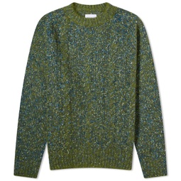 Norse Projects Ivar Cotton Alpaca Cable Jumper Spruce Green