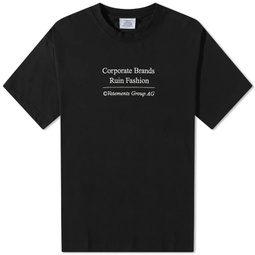 VETEMENTS Corporate Brand T-Shirt Black