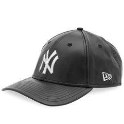NEW ERA New York Yankees Leather 9Forty Adjustable Cap Black