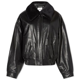 Low Classic Faux Leather Short Jacket Black