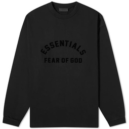 Fear of God ESSENTIALS Spring Long Sleeve Printed T-Shirt Jet Black