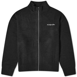 MKI Mohair Blend Knit Track Jacket Black