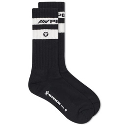 AAPE Now Sports Socks Black