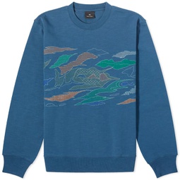 Paul Smith Embroidered Crew Sweat Blue