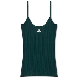 Courreges Reedition Knit Tank Top Green