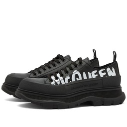 Alexander McQueen Tread Graffiti Logo Shoe Black & White