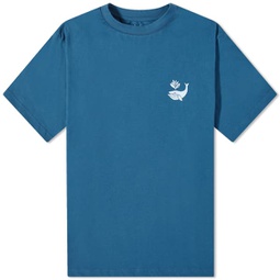 Magenta Whale Plant T-Shirt Petrol Blue