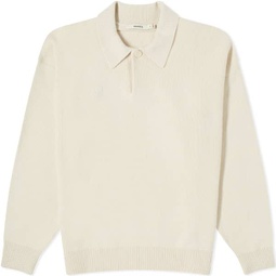 Pangaia Recycled Cashmere Polo Sweater Ecru Ivory