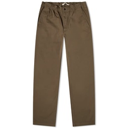 Norse Projects Ezra Relaxed Organic Stretch Twill Trousers Sediment Green