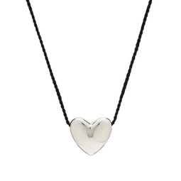 Annika Inez Large Heart Necklace Silver