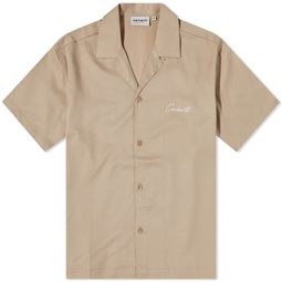 Carhartt WIP Delray Short Sleeve Logo Shirt White