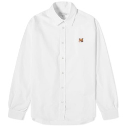 Maison Kitsune Fox Head Patch Classic Shirt White
