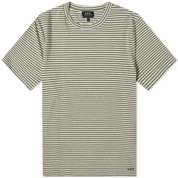 A.P.C. Aymeric Stripe T-Shirt Heather Ecru