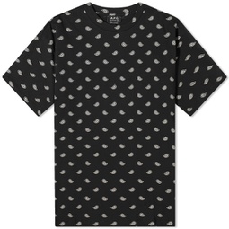 A.P.C. Julio Paisley T-Shirt Black