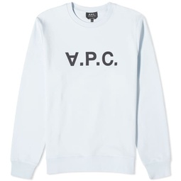 A.P.C. VPC Logo Crew Sweat Light Blue