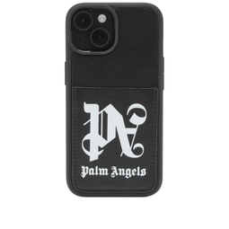 Palm Angels Monogram 15 iPhone Case Black
