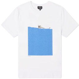 A.P.C. Crush T-Shirt White & Blue