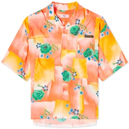 Martine Rose Boxy Printed Hawaiian Shirt Today Floral Coral