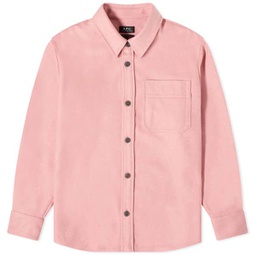 A.P.C. Basile Wool Overshirt Pink