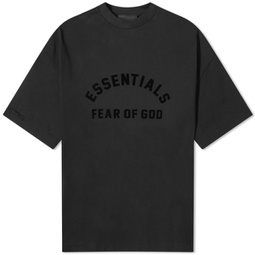 Fear of God ESSENTIALS Spring Printed Logo T-Shirt Jet Black