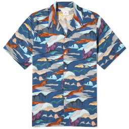 Paul Smith Abstract Vacation Shirt Blue