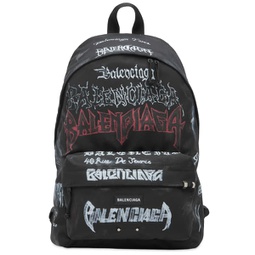 Balenciaga Metal Logo Explorer Backpack Black