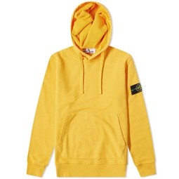 Stone Island Brushed Cotton Popover Hoody Yellow