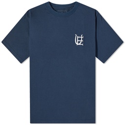 Uniform Experiment Authentic Logo Wide T-Shirt Navy