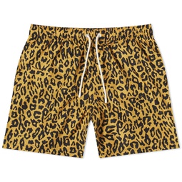 Palm Angels Cheetah Swim Shorts Orange