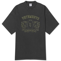 VETEMENTS Royal Logo T-Shirt Black & Yellow