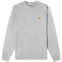 Carhartt WIP Long Sleeve Chase T-Shirt Grey Heather & Gold