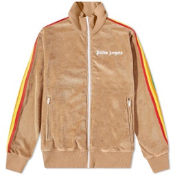 Palm Angels Rainbow Chenille Track Jacket Brown & White