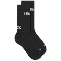 VETEMENTS Logo Sports Socks Black