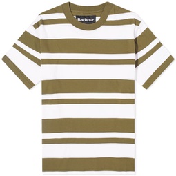 Barbour OS Friars Stripe T-Shirt Mid Olive