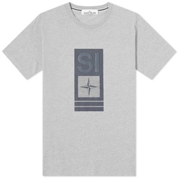 Stone Island Abbrevaiation One Graphic T-Shirt Grey Marl